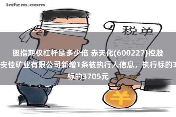 股指期权杠杆是多少倍 赤天化(600227)控股的贵州安佳矿业有限公司新增1条被执行人信息，执行标的3705元