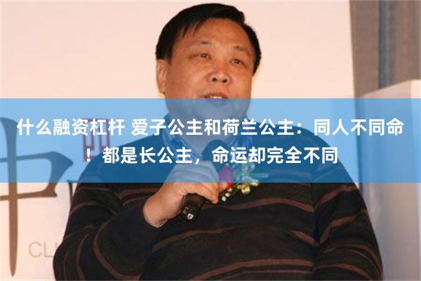 什么融资杠杆 爱子公主和荷兰公主：同人不同命！都是长公主，命运却完全不同