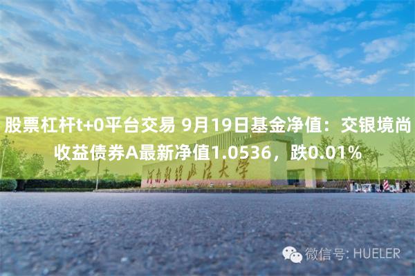 股票杠杆t+0平台交易 9月19日基金净值：交银境尚收益债券A最新净值1.0536，跌0.01%