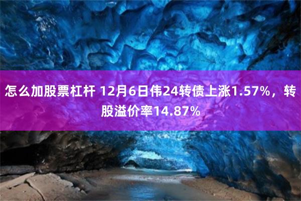 怎么加股票杠杆 12月6日伟24转债上涨1.57%，转股溢价率14.87%